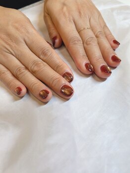 ブラウンマグネットネイル