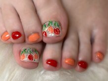 アミュリー ネイル アトリエ(Amury nail atelier)/チューリップ フラワー シンプル