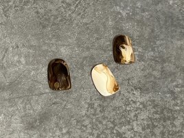 マーブルネイル/ブラウン