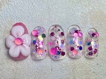 レイネイル レイエステティック 岐阜茜部店(RAY NAIL & RAY ESTHETIC)/ぷっくりフラワーネイル