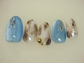 アニマル柄マグネットネイル