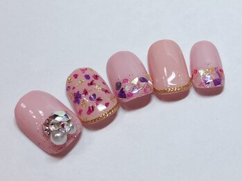クリスタルネイル ボンベルタ橘店(CRYSTAL NAIL)/フラワーネイル