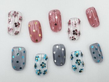 ネイルサロン クイール 小山店(NAIL SALON QUILL)/ワンカラー×ホログラム