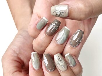 タスメット(+met)の写真/繊細な手描きアート、絶妙なストーン配置も自由自在♪こだわり&上品な洗練された美しい指先へ*