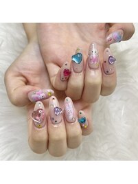 宝石ネイル
