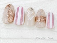 ラグジュアリー ネイルズ(Luxury Nails)/ストライプ＊ハワイアンNail