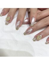 モルネイル(MORU nail)/マグネット×ミラーフレンチ.