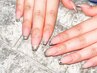 【アクリルスカルプ】イベント前のお呼ばれネイル☆ガラスフレンチ ¥12,000