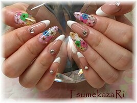 バーチャルフレンチ★押花シール