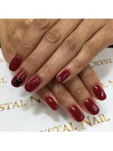クリスタルネイル ゆめタウン博多店(CRYSTAL NAIL)/レッドワンカラーネイル