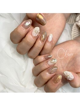 クリア(Clear)/ぷっくりフラワー