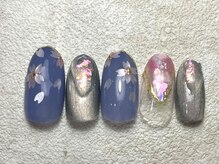 レイネイル レイエステティック 岐阜茜部店(RAY NAIL & RAY ESTHETIC)/くすみ桜ネイル