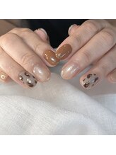ニーズ ネイル(needs nail)/ニュアンスレオパードネイル☆