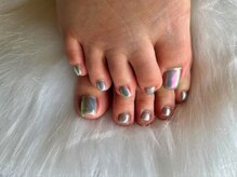 シャイニーネイル(Shiny nail)/涼しげオーロラワンカラー☆彡