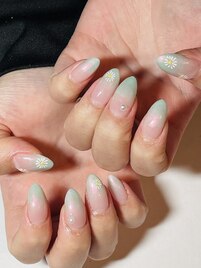 春フラワーネイル