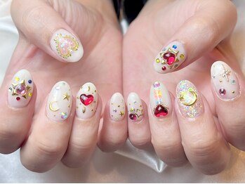 マイフェアレディ 今池(MyFairLady)/ハート×月×星のアートネイル