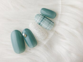 *チェック×ブルーグリーン*