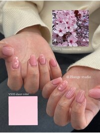 桜/ピンク/シアー/春ネイル