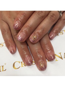 クリスタルネイル ゆめタウン博多店(CRYSTAL NAIL)/ピンクラメグラデーション