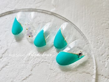 ネイルサロン ブランシュール(Nail Salon Blancheur)/ホロ花レースのおしゃれフレンチ