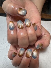 ダブルグラデーションネイル