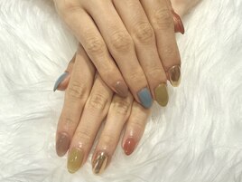 ニュアンスカラー/ミラーネイル
