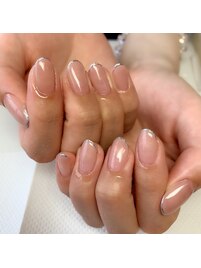 先端ラメラインネイル