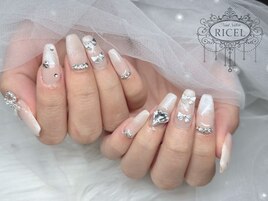 ホワイトラメグラデザイン♪