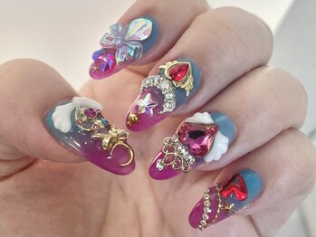 セーラームーン風ネイル8800円