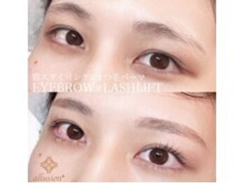 眉毛とまつげパーマ専門店【アリュージョン】横浜駅前店 パリジェンヌ&美眉/眉スタイリング×まつげパーマ