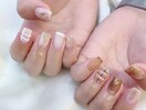 ぷくぷくネイル チェック 秋冬