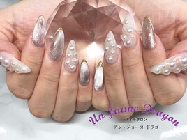 【ロングネイル】パールネイル