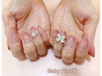 ネイルサロン ベビーピンク(Nail salon BABY PINK)/韓国ネイル☆baby pink☆