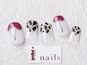 アイネイルズ 梅田店(I nails)/牛柄&チェリー ¥8200