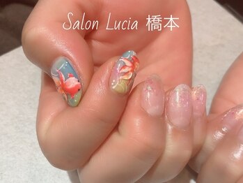 金魚ネイル×魚ネイル