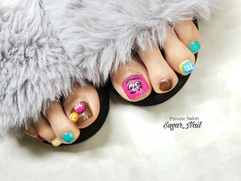 m＆mチョコレートフットネイル