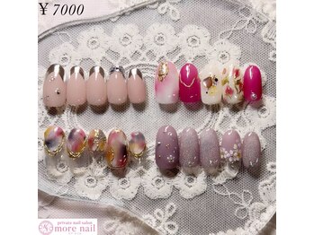 モアネイル(more nail)/3、4月限定の定額デザイン¥7700