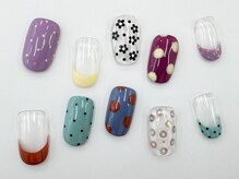 ネイルサロン クイール 小山店(NAIL SALON QUILL)/ワンカラー×フレンチ×ドット