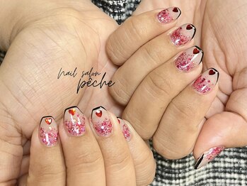 ペッシュ(peche)/glitter × black