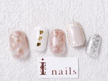 アイネイルズ 梅田店(I nails)/タイダイお花ガーリーart¥10200