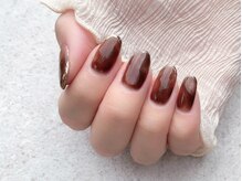 アバネイル 藤が丘(AVA NAIL)/【ムラ塗りワンカラー×ミラー】