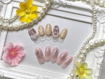 エイアンドエイ 蓮田店(A&A)の写真/【フィルイン対応！！】爪への負担を軽減しながらワンカラーに1ポイントで気分もUP♪オフィスにも◎
