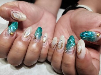 ネイルプラスユウ(NAIL+U)/マーメイドネイル