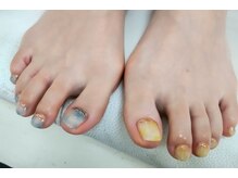 キープ ネイルサロン(KEEP)/秋フット～タイダイ～
