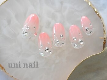 ユニネイル(uninail)/キラキラストーンネイル