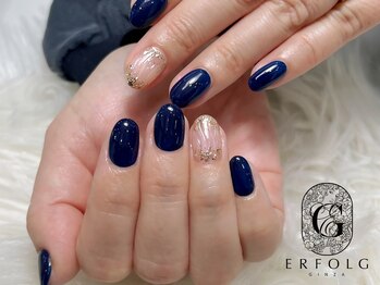 エアフォルクギンザ 横浜店(ERFOLG GINZA)/ネイビー×ゴールド！