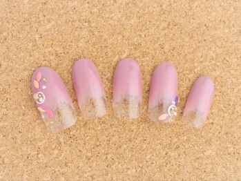 ネイルサロン ブランロール 白金店(Nail Salon Blanl'or)/オフィスにも♪秋冬ピンクグラデ