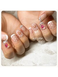 ぷっくりお花ネイル