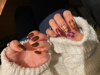 ソウ 難波店 nail salon Sou/チェックネイル