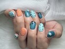チョコミントネイル